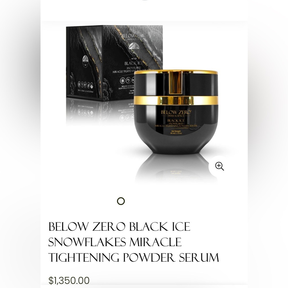 NIB Below Zero Black Ice Snowflakes Miracle Tightening Powder Serum